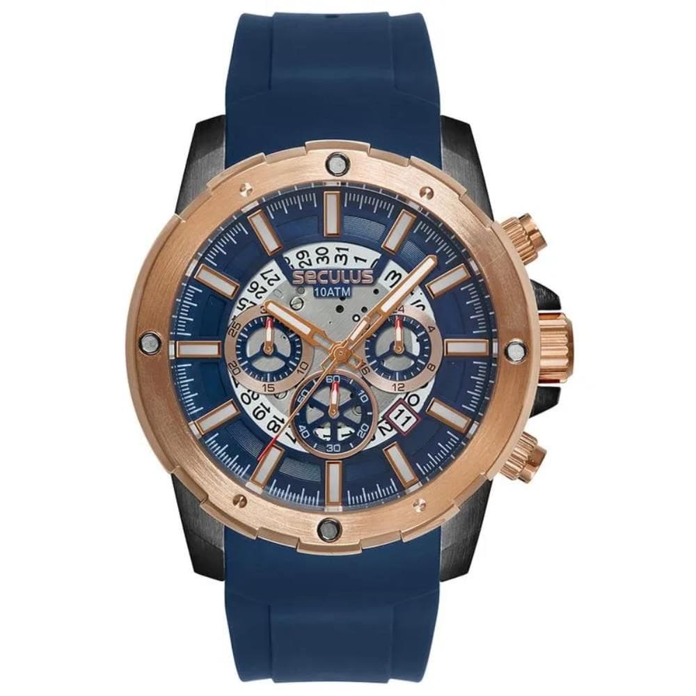 Relógio Seculus Masculino Ref: 23732gpsviu2 Cronógrafo Bicolor