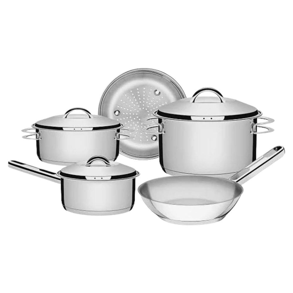 Jogo De Panelas Aço Inox 5 Pçs Solar Tramontina