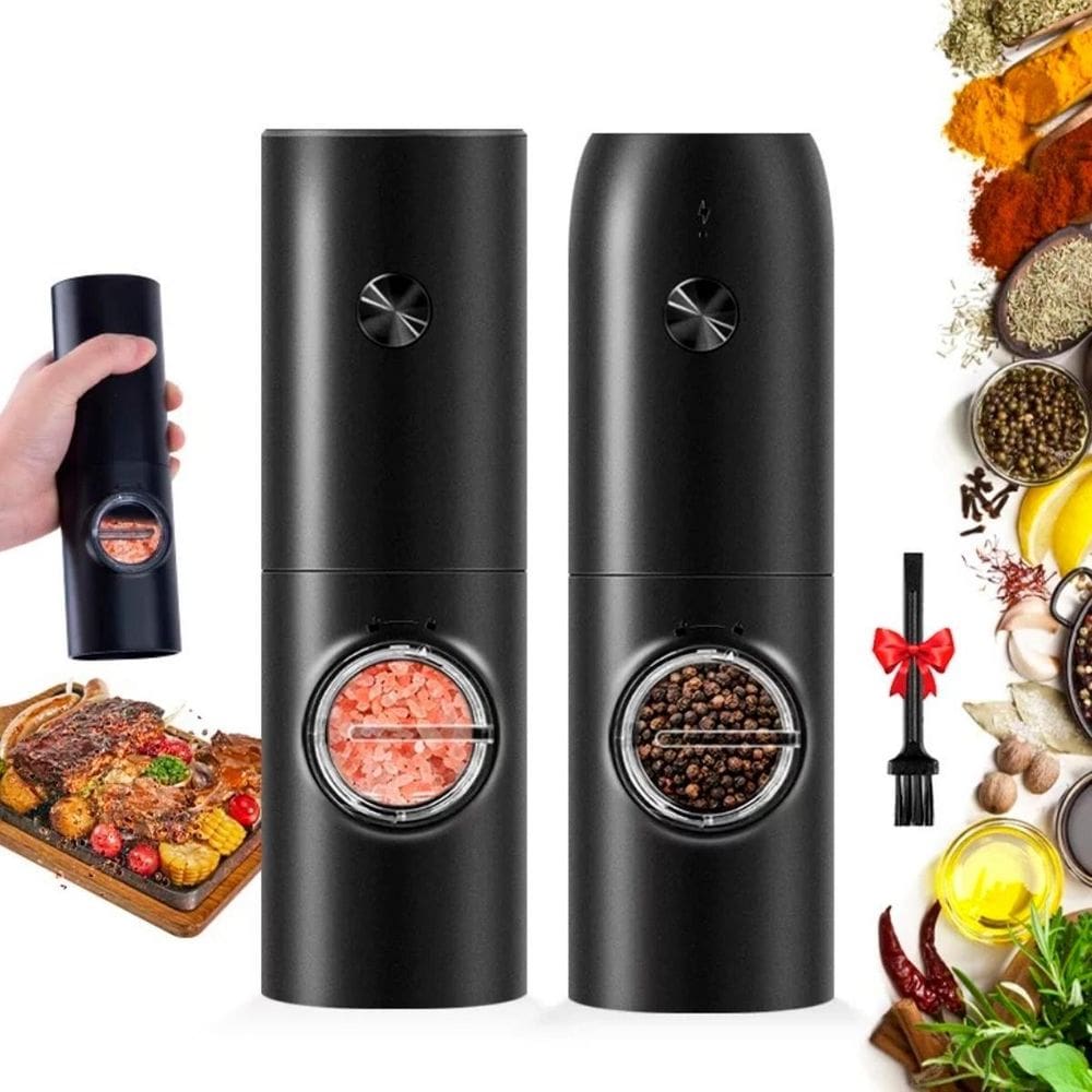 Kit Moedor Elétrico Para Cozinha Perfeito Para Grãos Sal E Pimenta Grosso