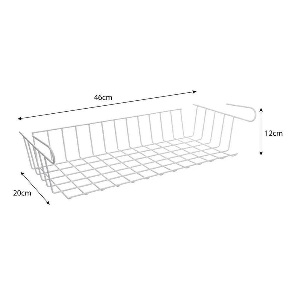 10X Cesto Organizador Prateleira Armário Gavetex Jumbo 47Cm
