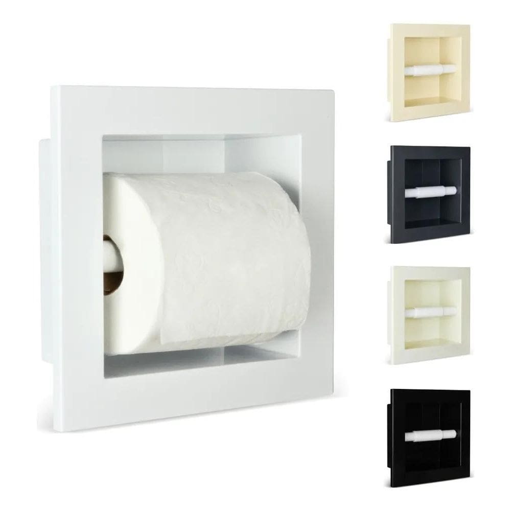 Suporte Porta Papel Higienico De Parede Papeleira Embutir