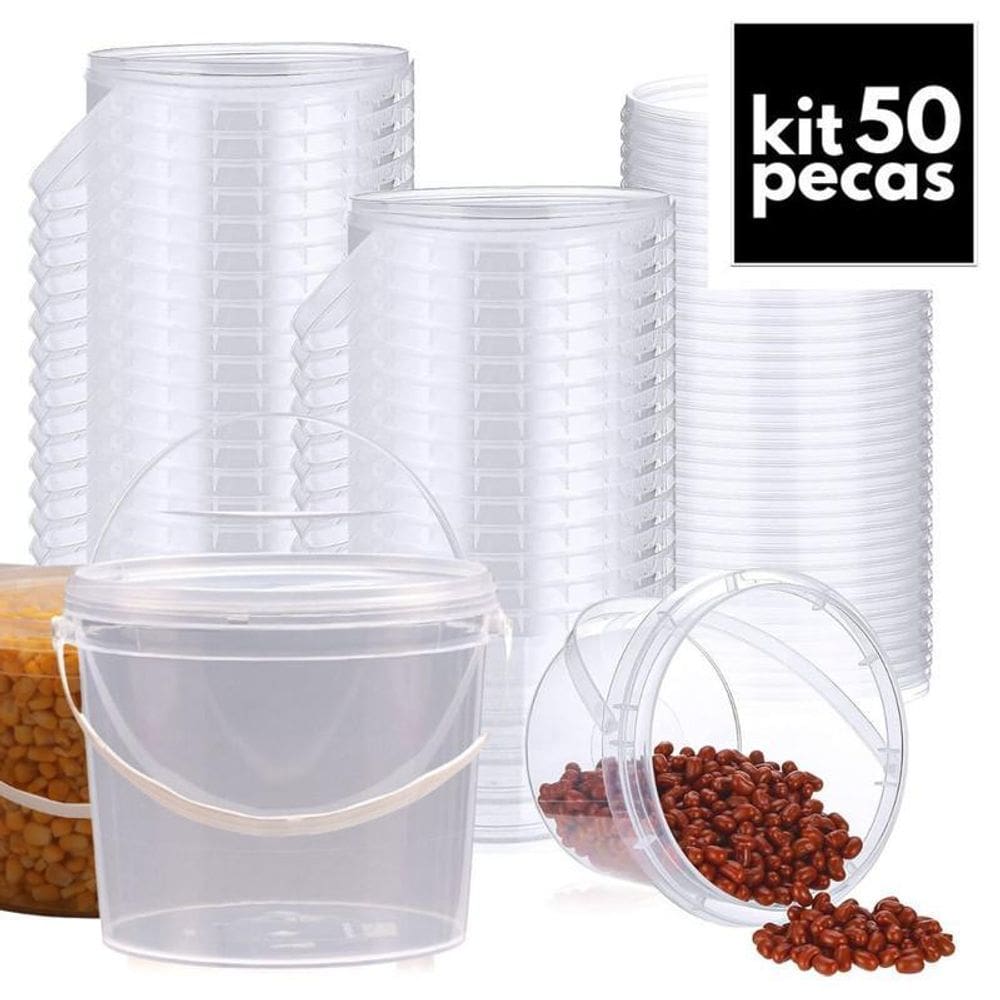 Balde 1.8L Para Produtos De Cozinha 50 Pçs