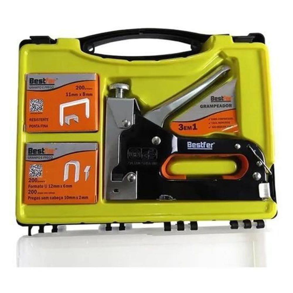 Grampeador Tapeçaria Estofado + Grampos Pregos