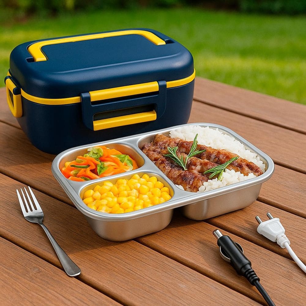 Marmita Elétrica Inoxidável Portátil Refeições Casa