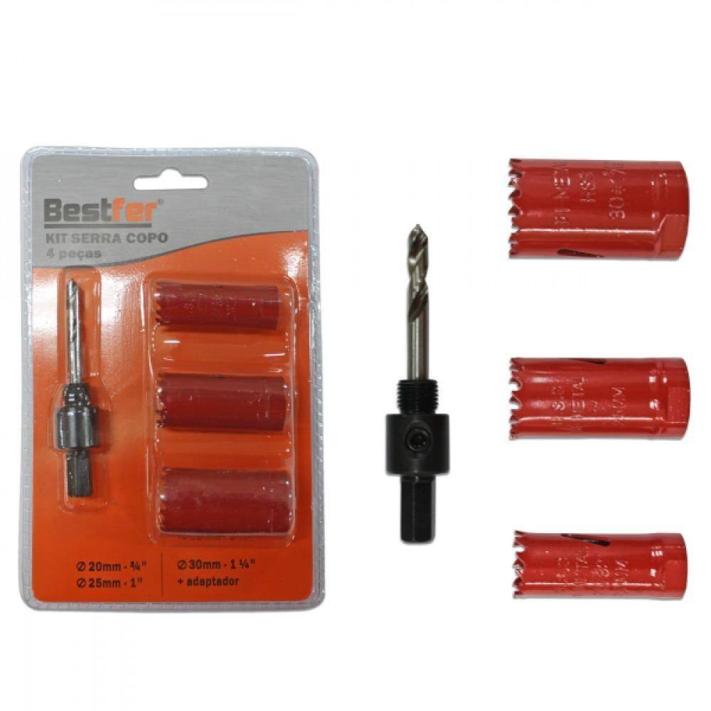 Jogo De Serra Copo Para Madeira 25 A 30Mm 4 Pç Bfh0964