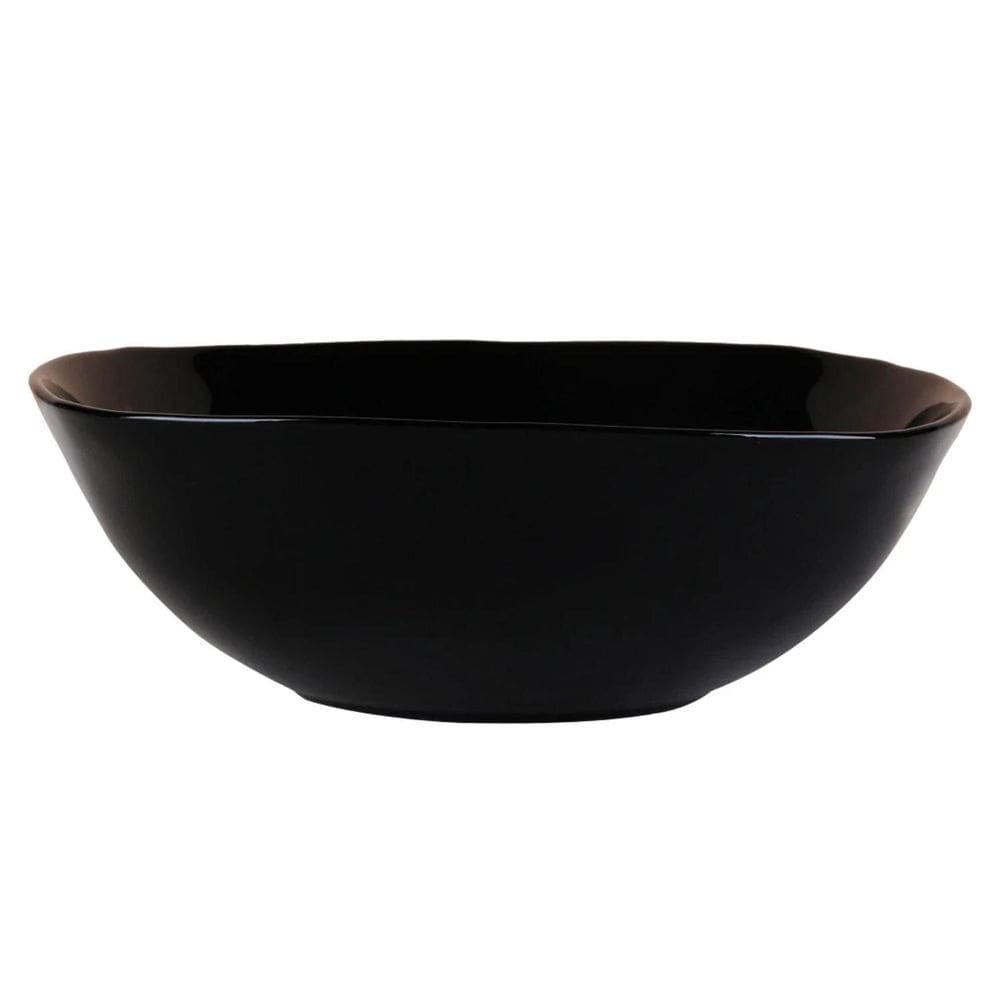 Bowl Tigela Saladeira Dama Vidro Opalino 480Ml Preto Fullfit