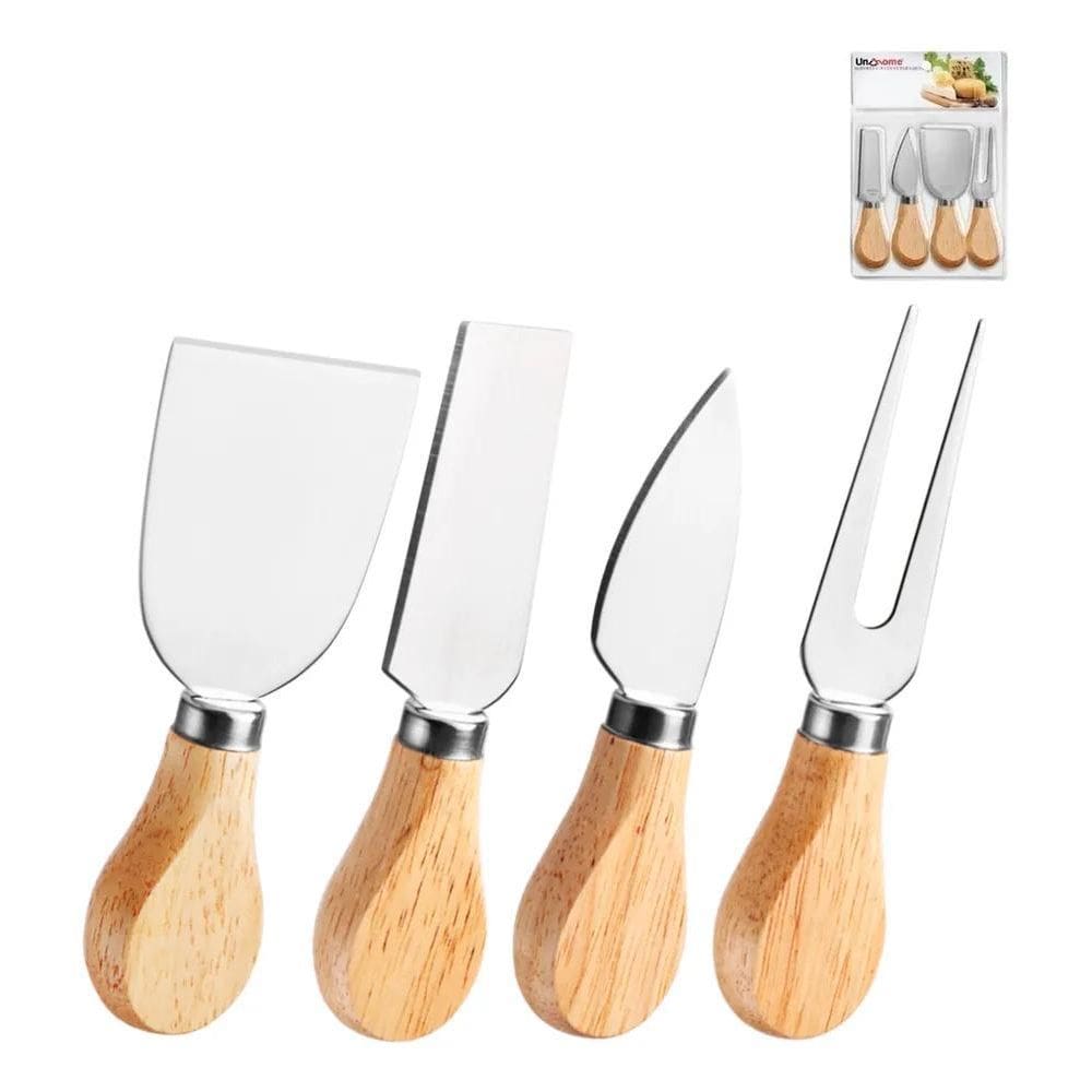 2X Conjunto Jogo De Utensílios Para Queijo Inox 4 Peças Gour