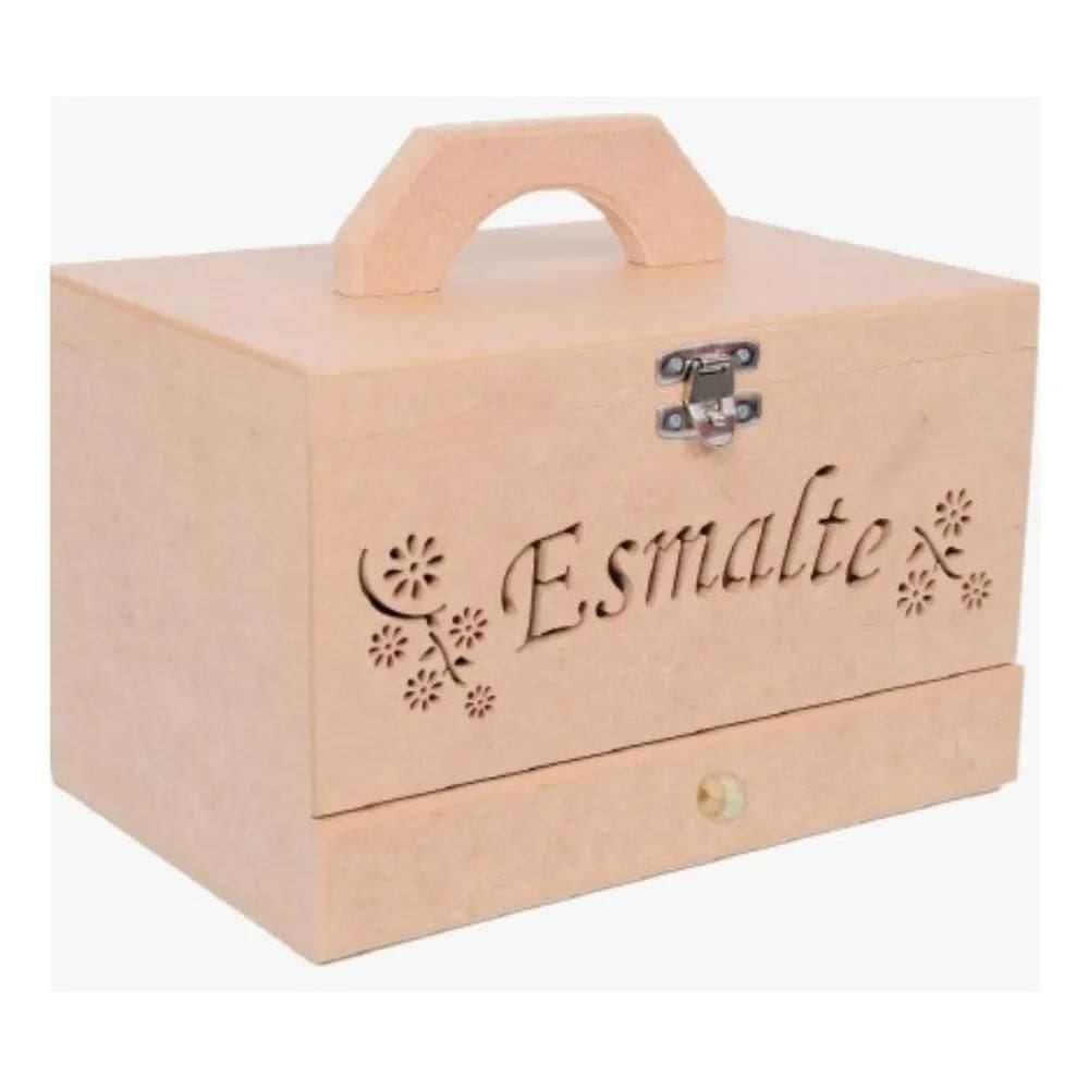 2X Maleta Caixa Expositor Porta Esmaltes Gaveta 36 Divisoria