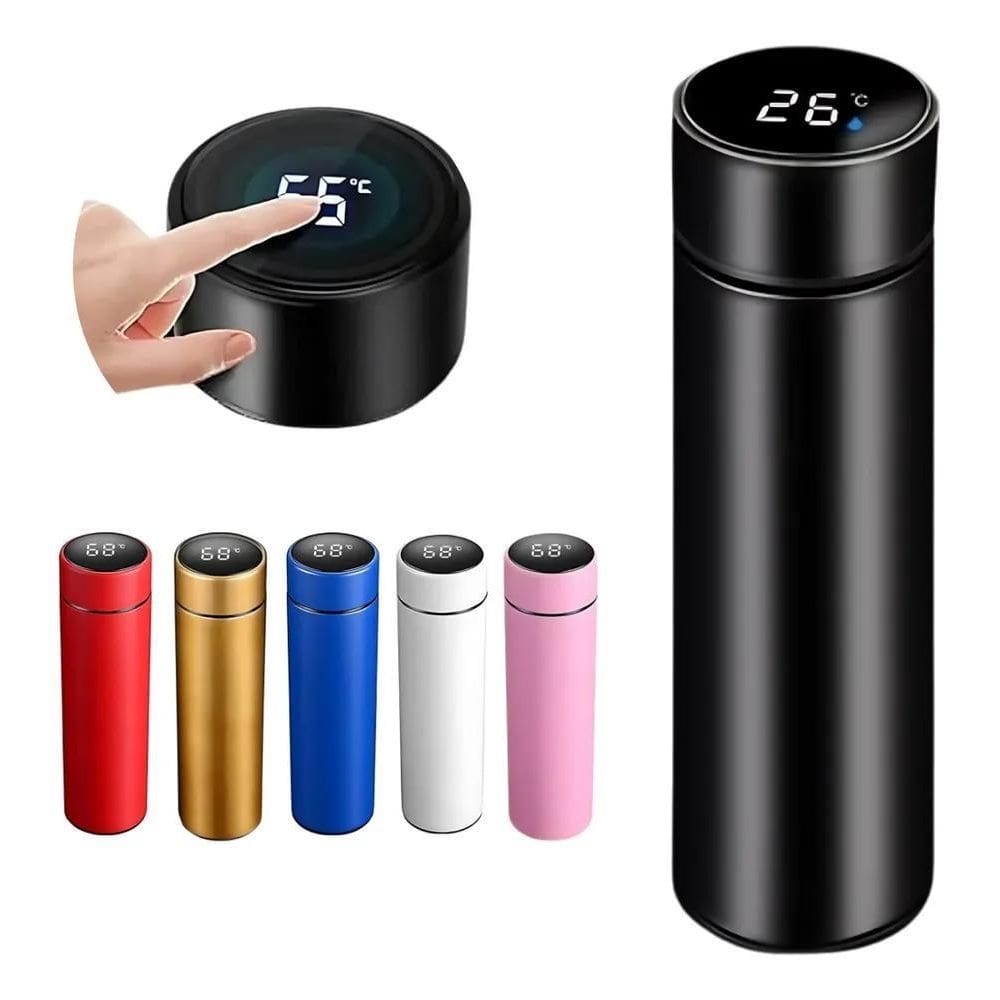 10X Garrafa Térmica Em Aço Inox Temperatura Digital Led 500