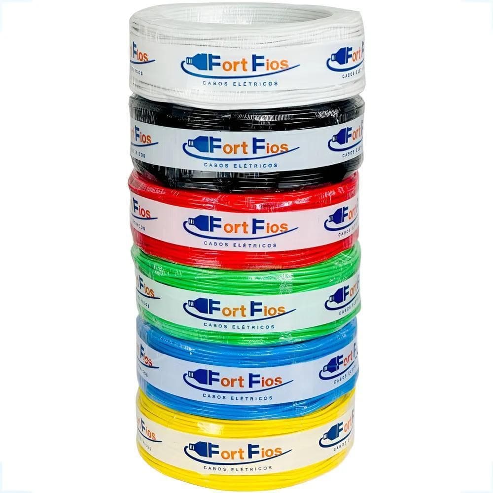 Fio Elétrico 1,5Mm Cabo Flexível 1 5Mm Rolo 50M Metr Vermelh