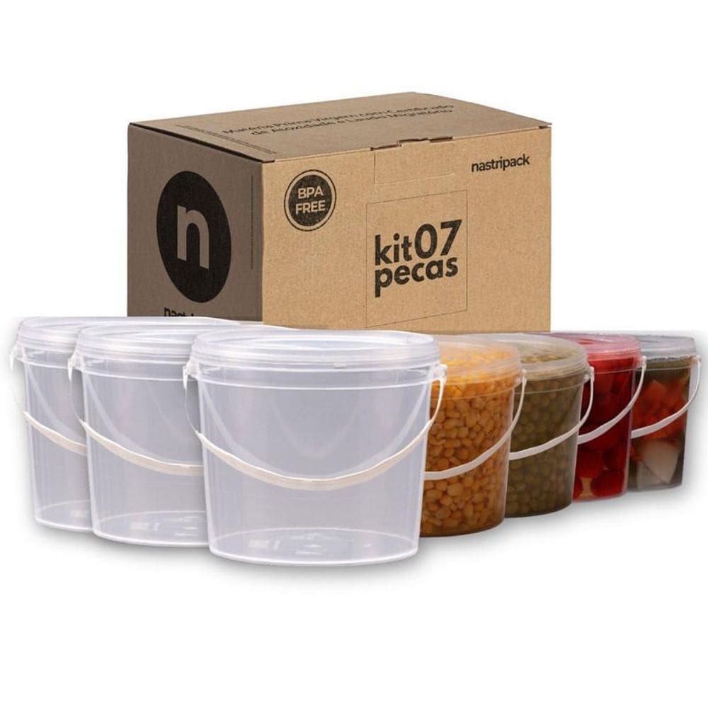 Balde De Plástico Bpa Free 7 Pçs