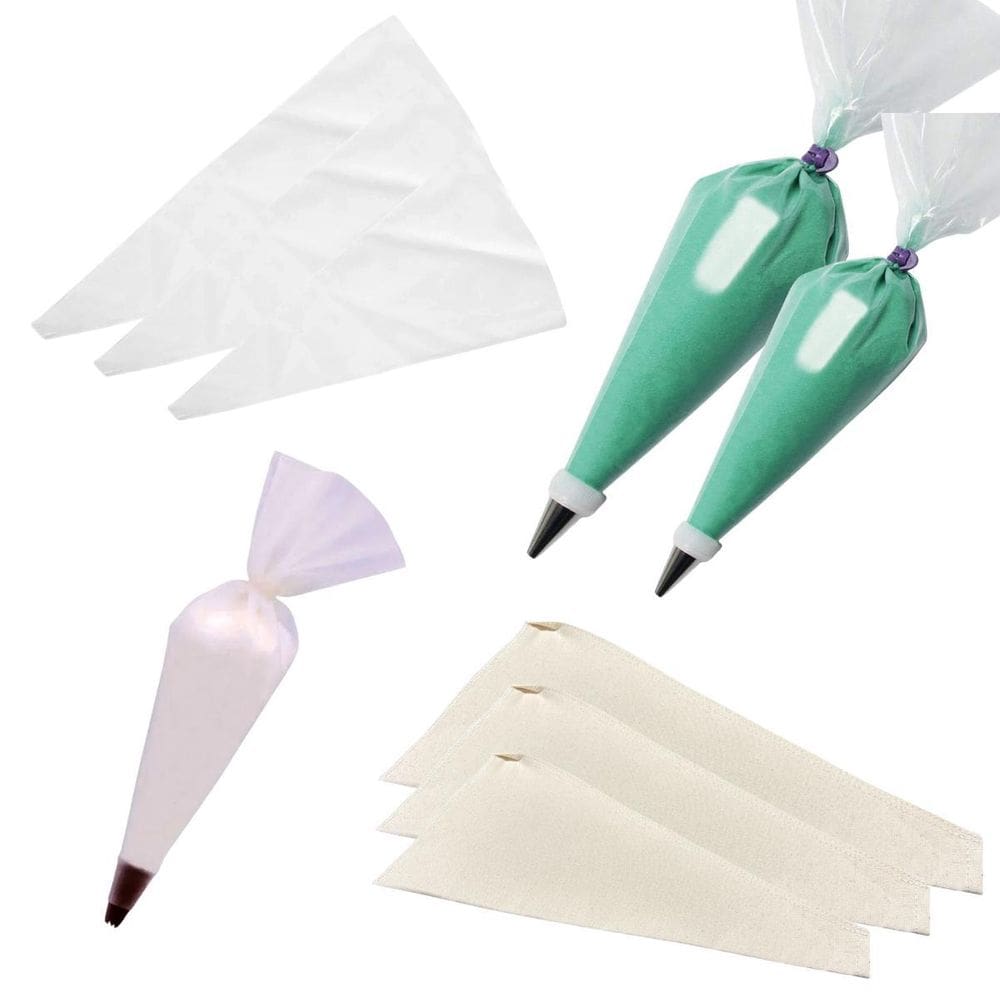 Kit Saco Confeitar Todos Modelos Descartável Lona Silicone