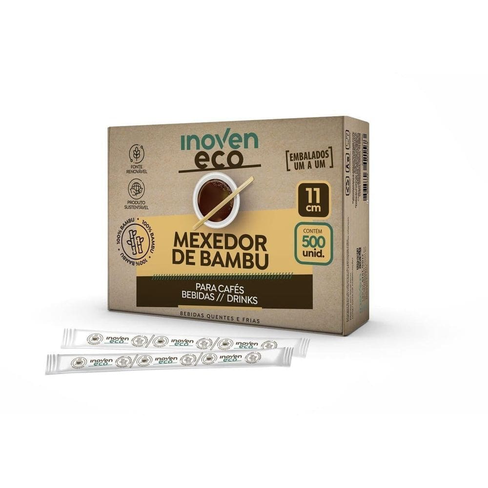Mexedor De Bambu Embalado Individualmente Eco 11 Cm 2500 Un