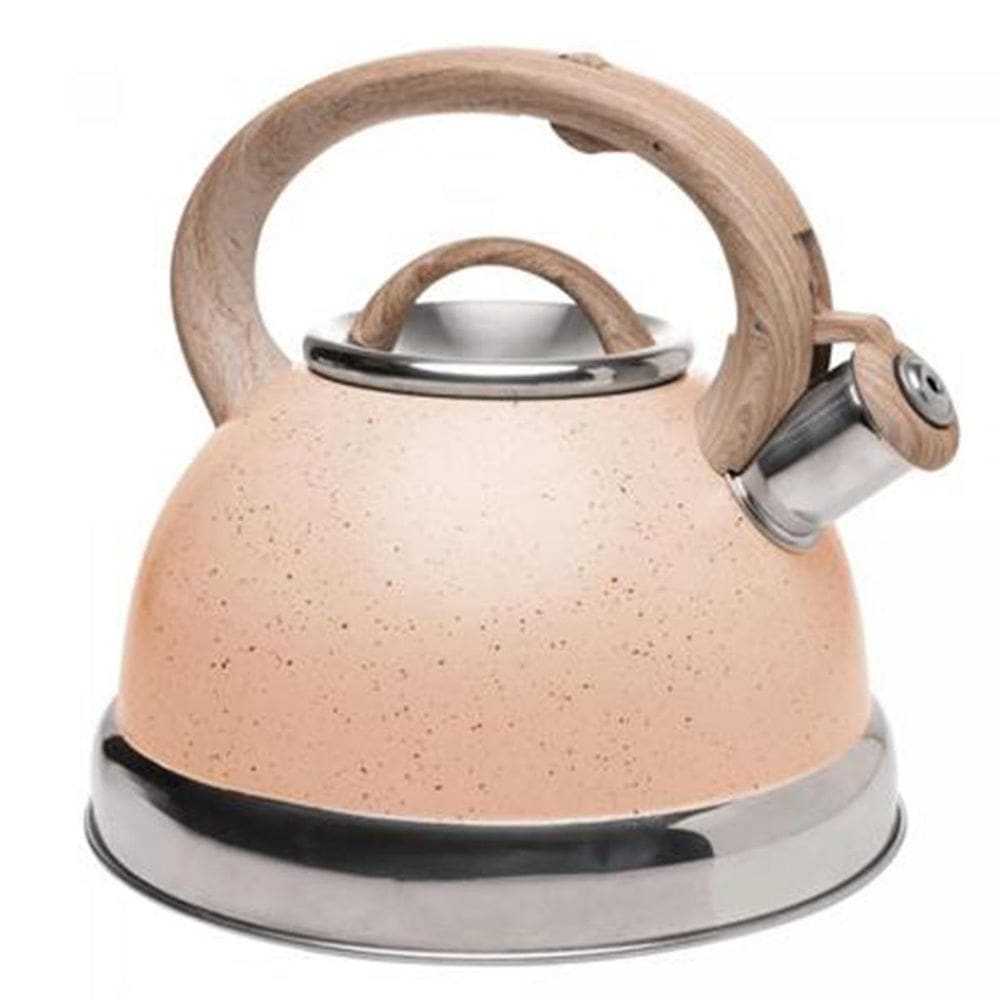 Chaleira De Inducao Com Apito 3L Granito Chef Bege Aluminio