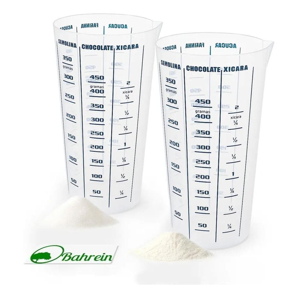 Kit 2 Copos Medidores Transparente 500 Ml Medidas Cozinha Co