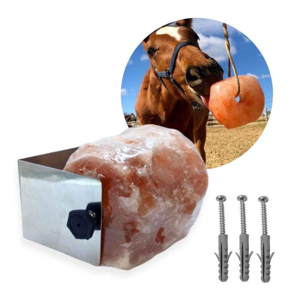 Suporte Bloco De Sal Rosa Aço Inox