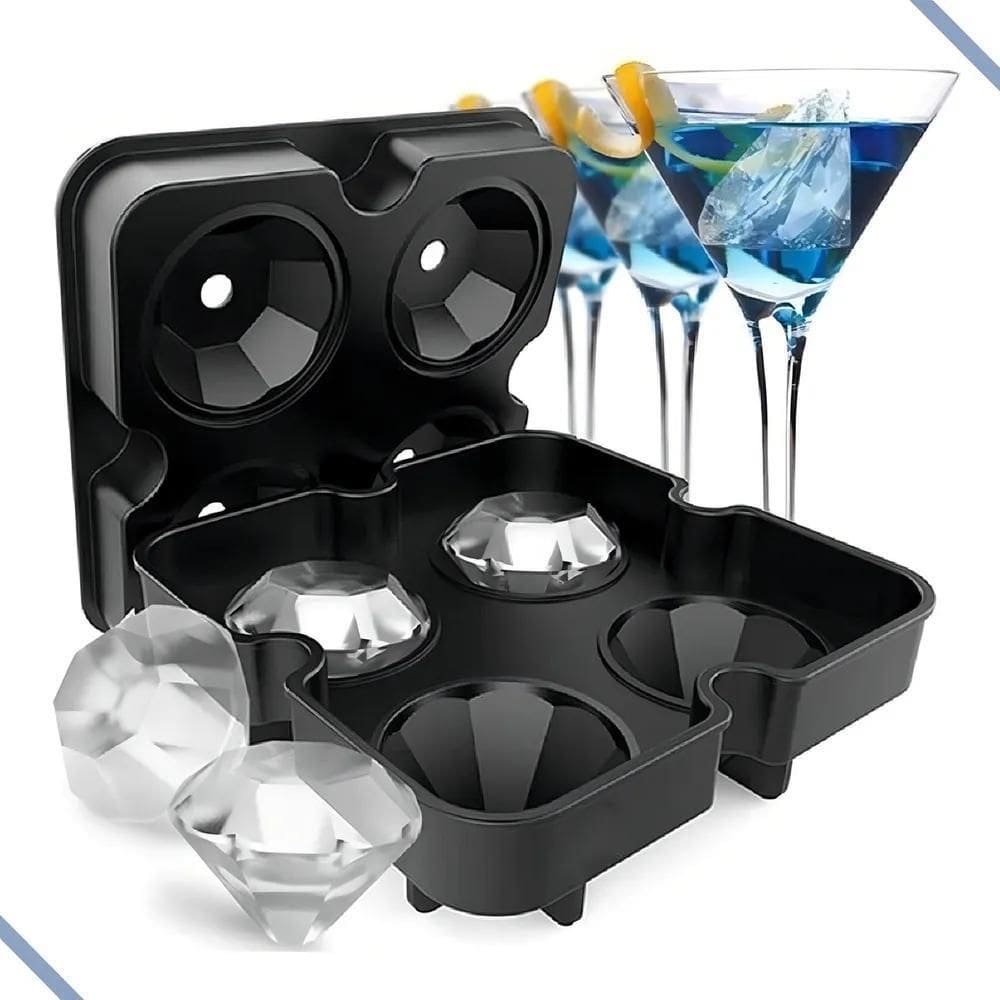 2X Forma De Gelo Ou Chocolate Diamante Silicone Cores Sortid