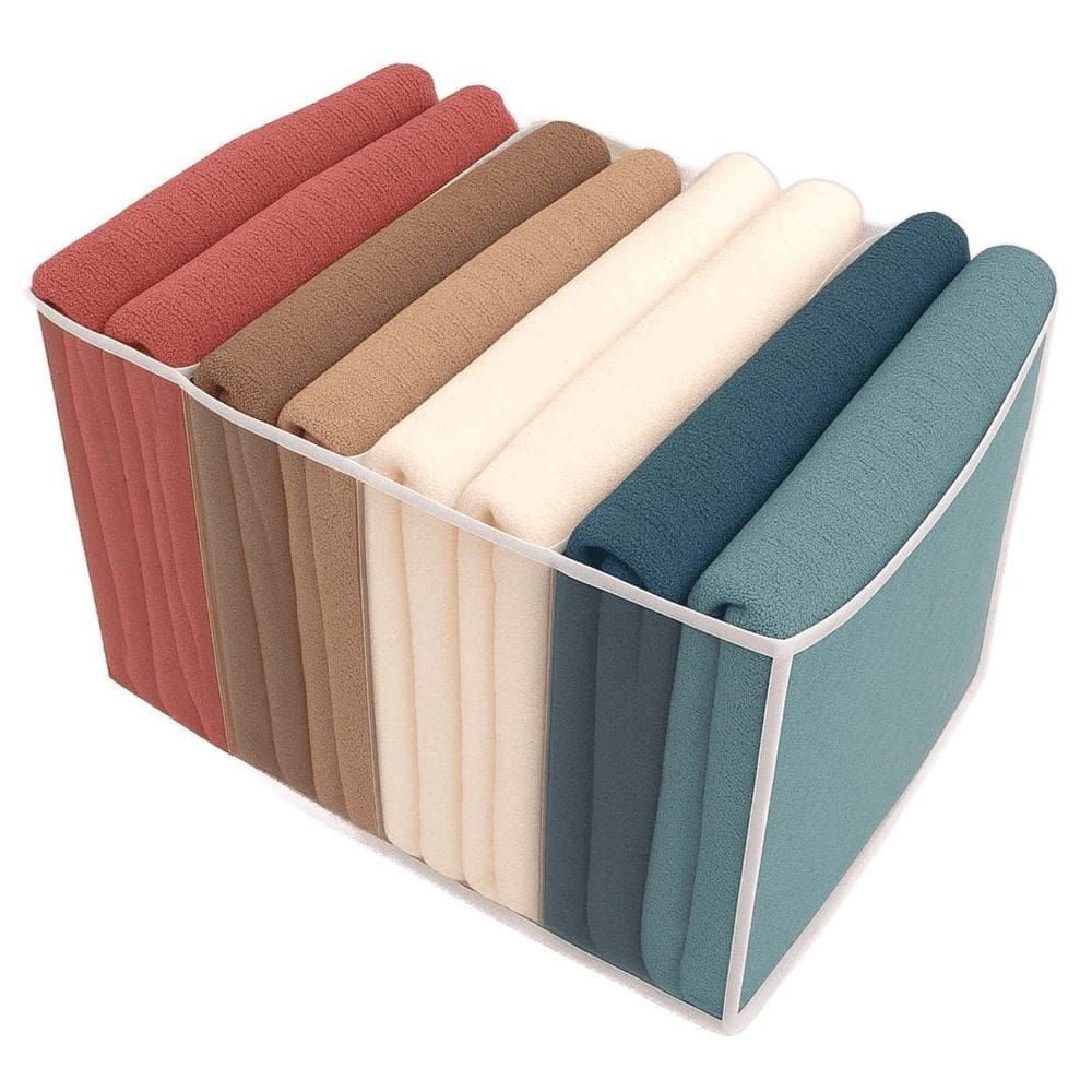 Organizador De Manta Toalha Lençol Roupas Bebê 30X40X30