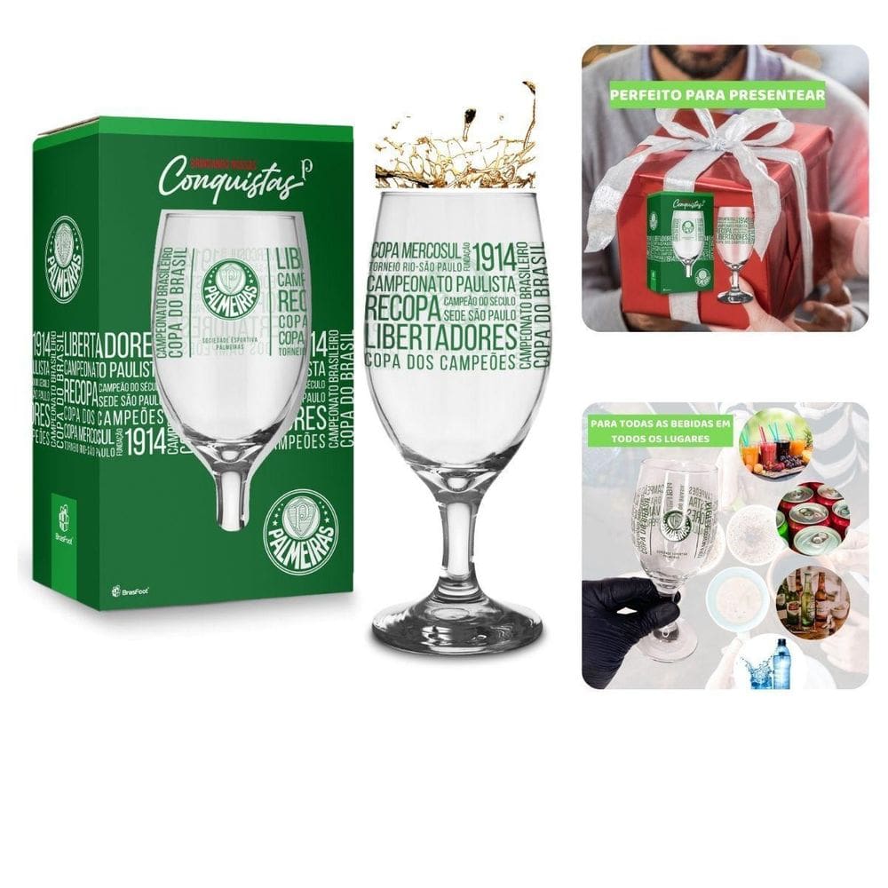 Taça Tulipa Windsor Vidro 330Ml Cerveja Vinho Chopp Time