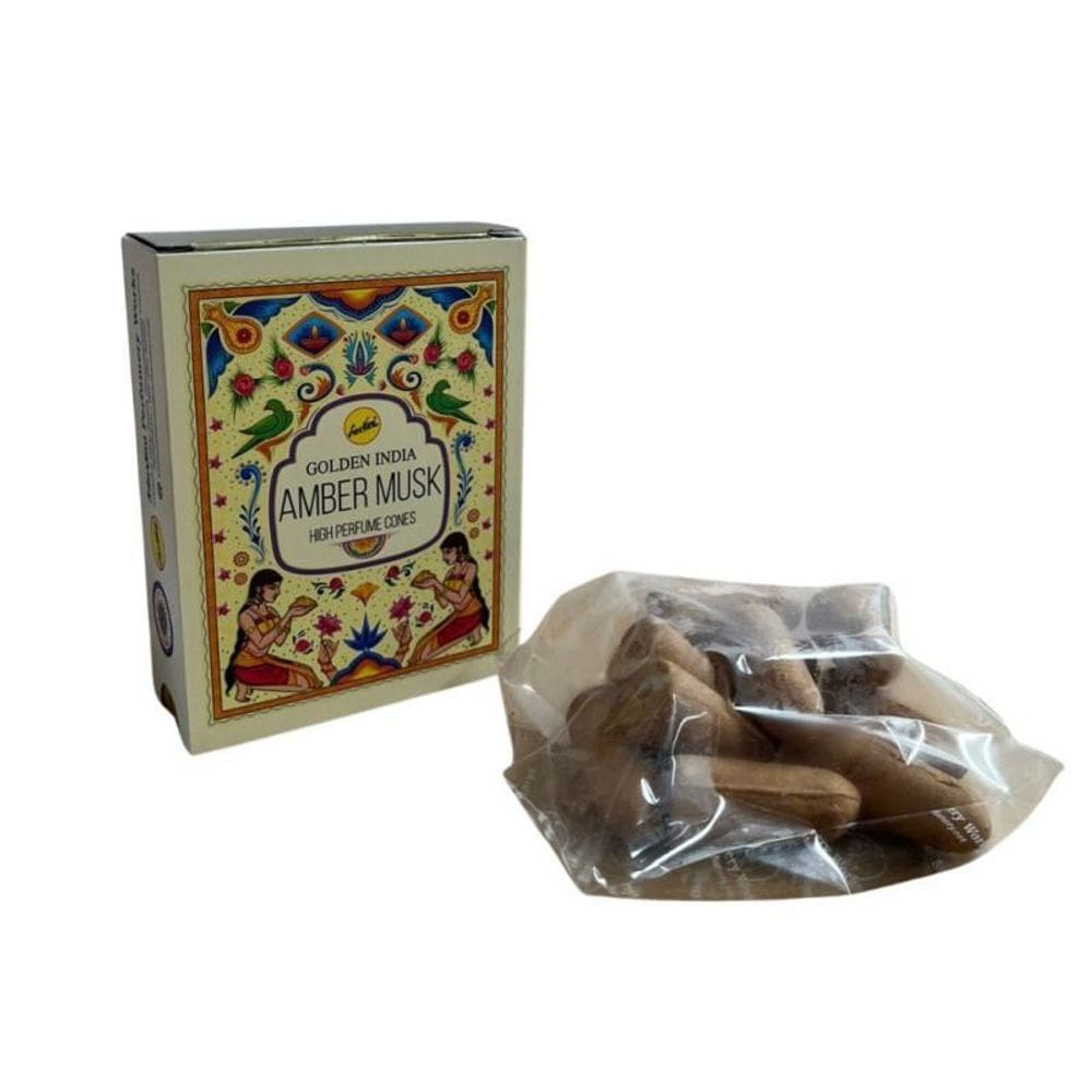 Incenso Cascata Indiano Golden 10 Cones - Escolha O Aroma