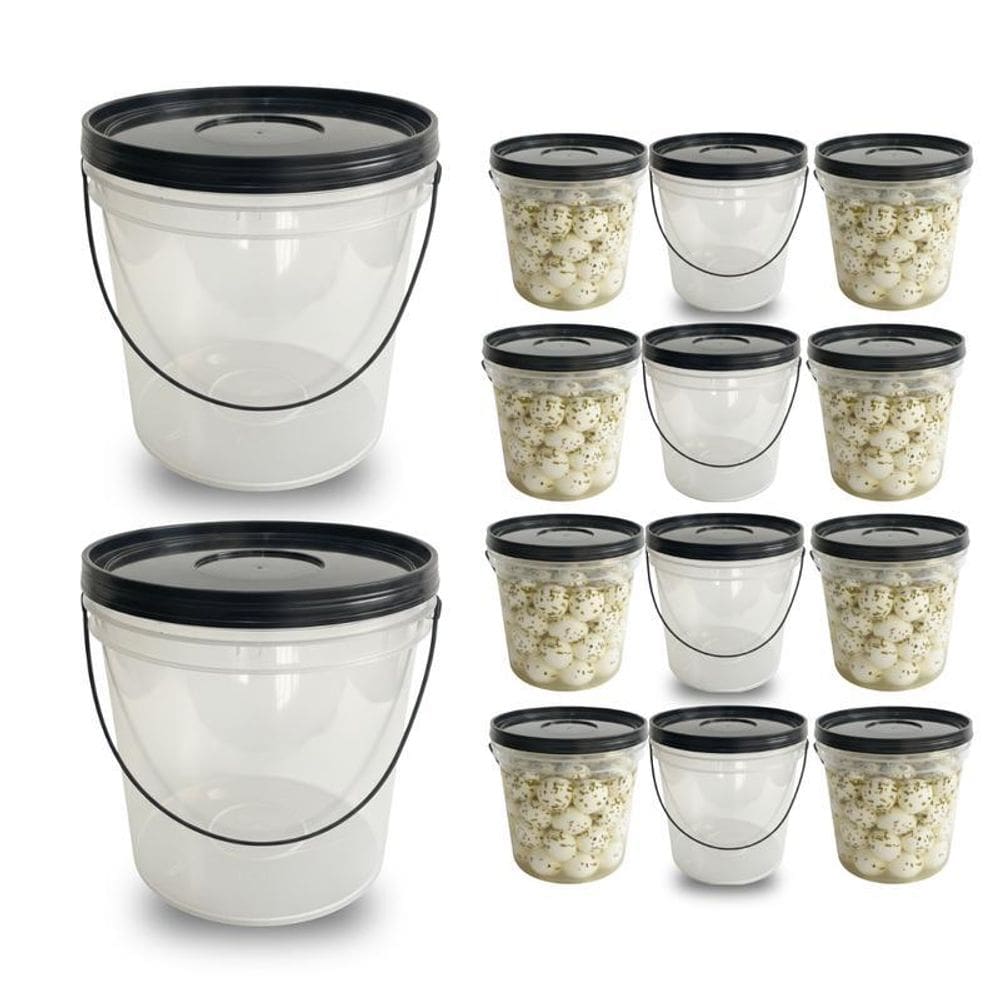 Balde 3.2L Transparente Para Massa - 12 Pçs