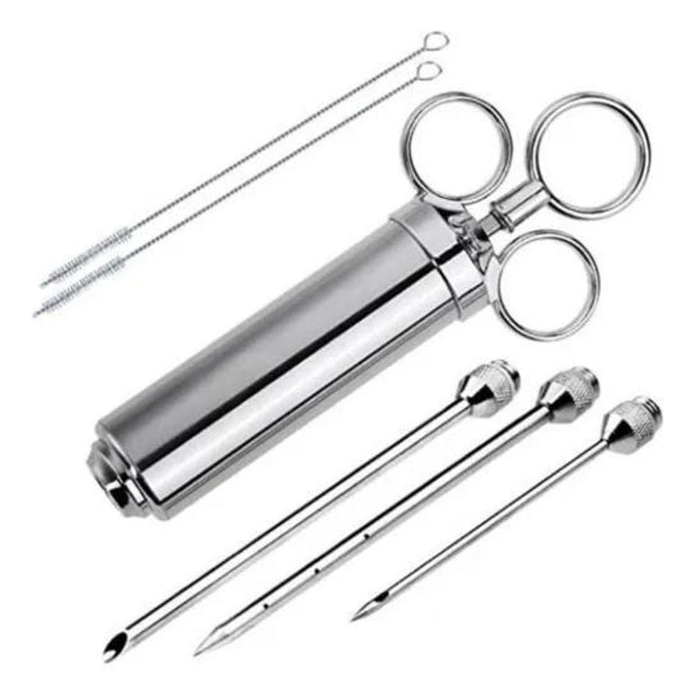 3X Injetor De Temperos Aço Inox Para Carnes Frangos Inoxidav