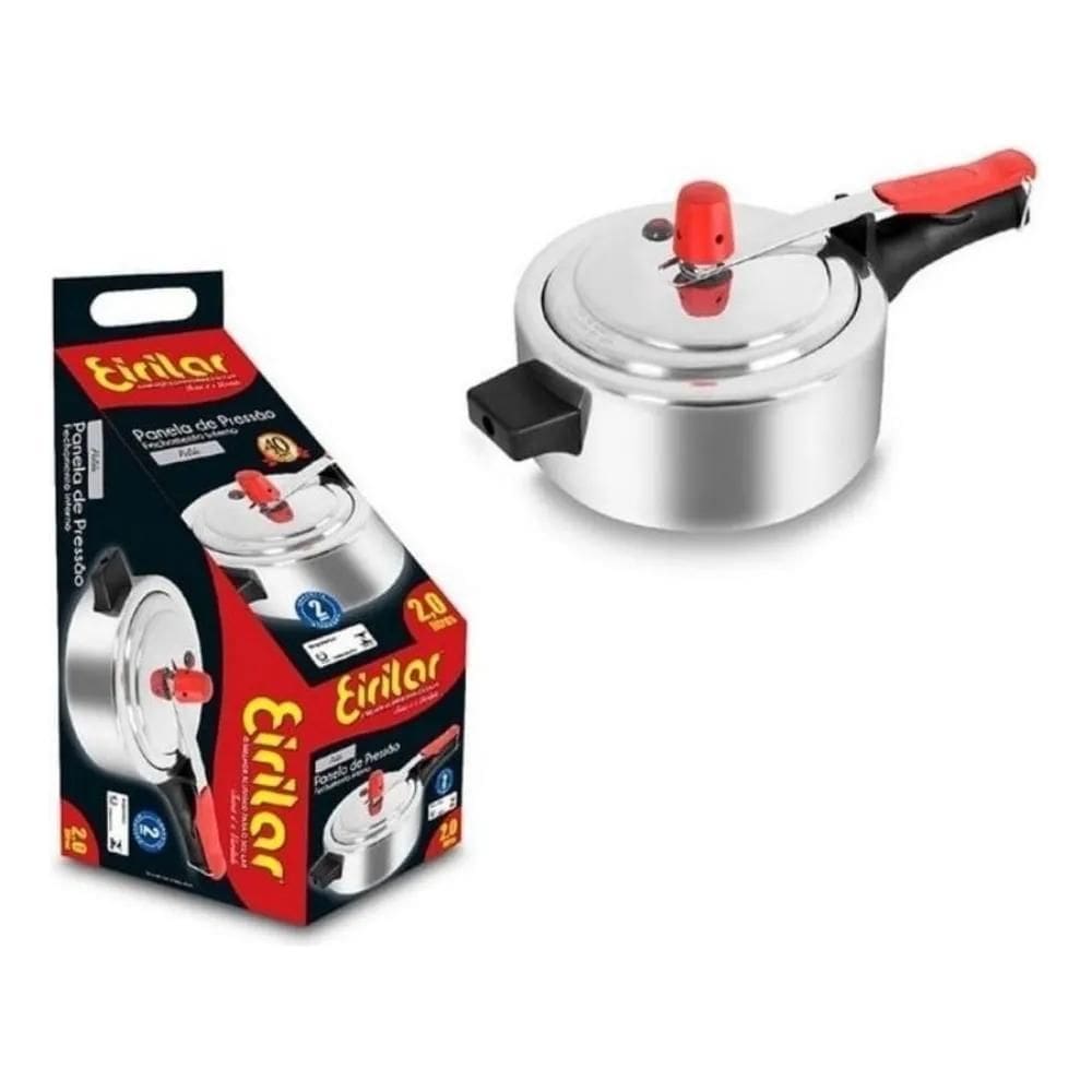 2X Panela De Pressão 2L Fechamento Inferior Borracha Segura