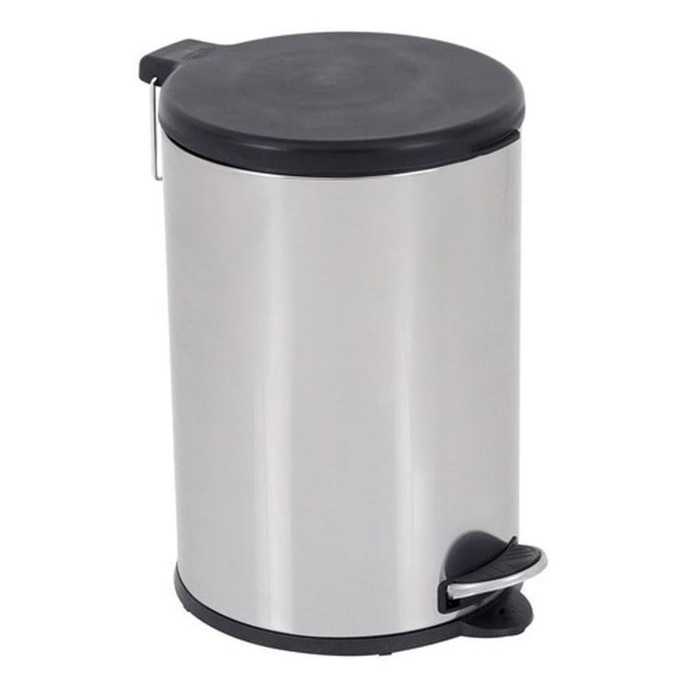 Lixeira Cilindrica De Aco Inox Para Cozinha 15 Litros Brinox