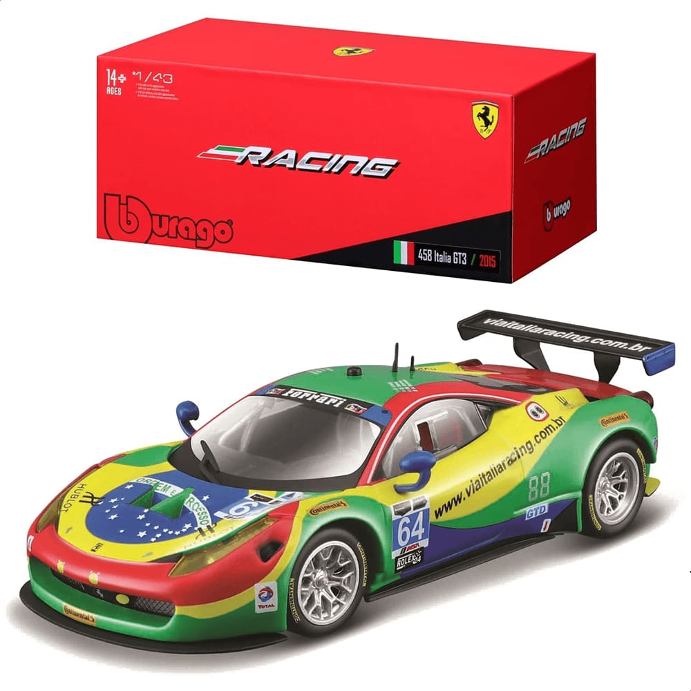 Miniatura Carro BBurago 2015 Ferrari 458 Italia GT3 1:43