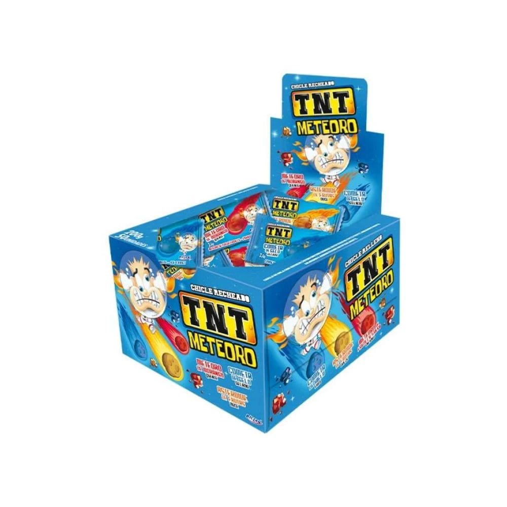 Chicle recheado TNT Meteoro 170g - 50 Unidades