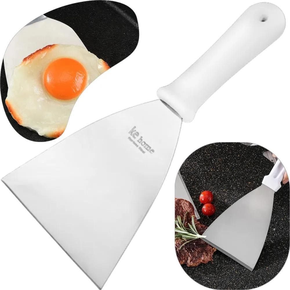 Espátula Reta 12 Cm Em Aço Inox Lanche