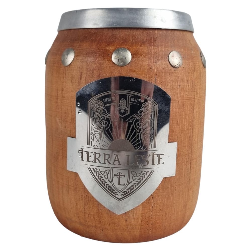 Caneca Térmica Artesanal Tipo Bárril Terra Leste 450Ml
