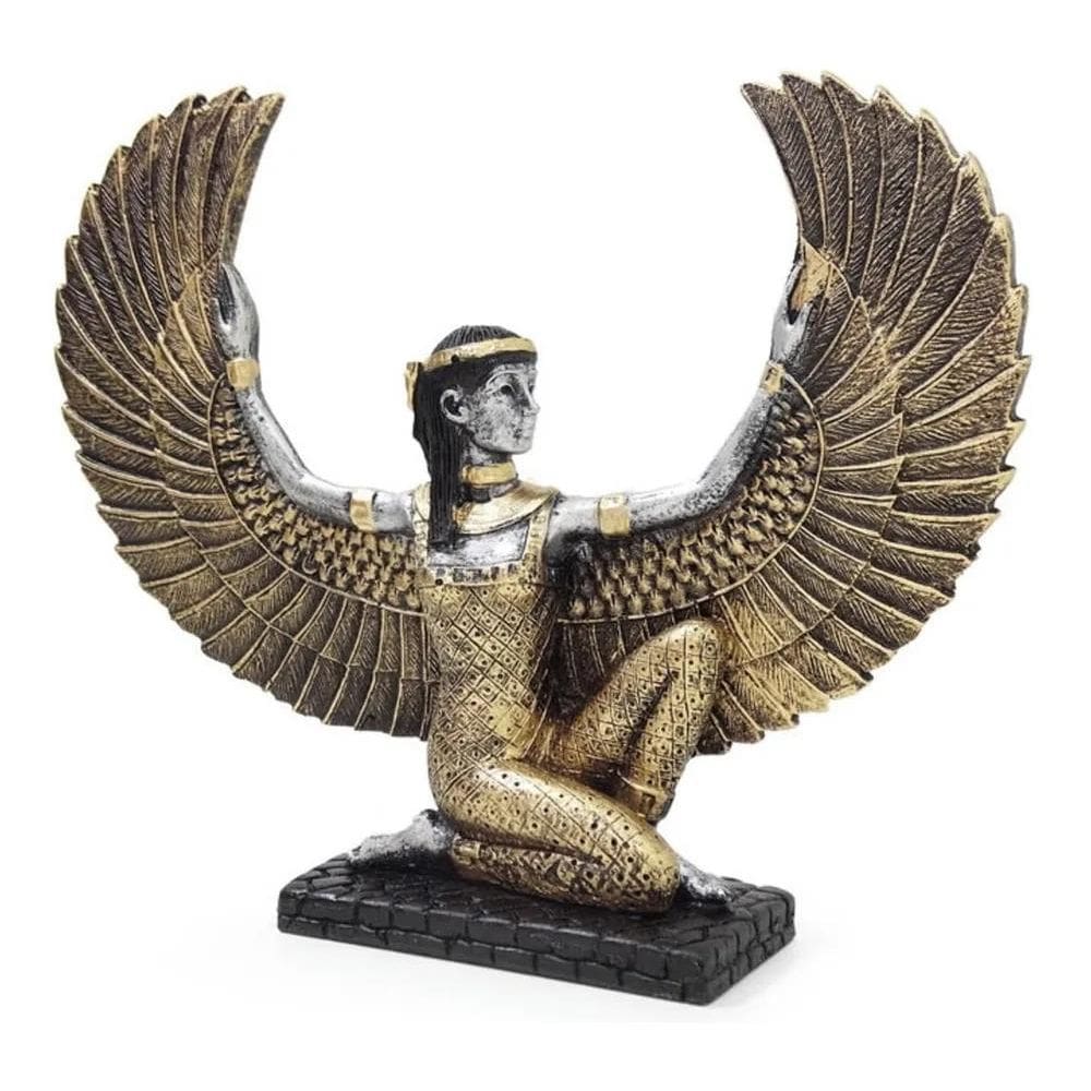 Isis Deusa Egípcia Fertilidade Maternidade Em Resina Enfeite