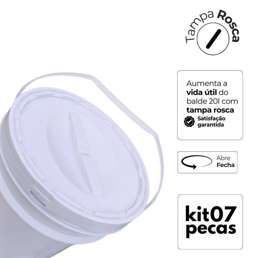 Balde 20L Compatível - Kit 7 Pçs