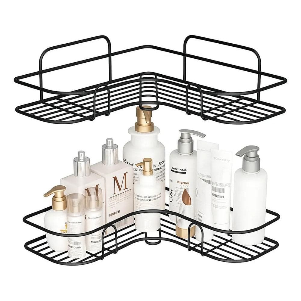 Kit 2 Porta Shampo Sabonete Suporte De Canto Parede Banheiro