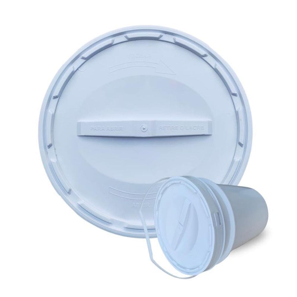 Balde Para Uso Interno 20L E Tampa Rosca - Kit 17 Pçs