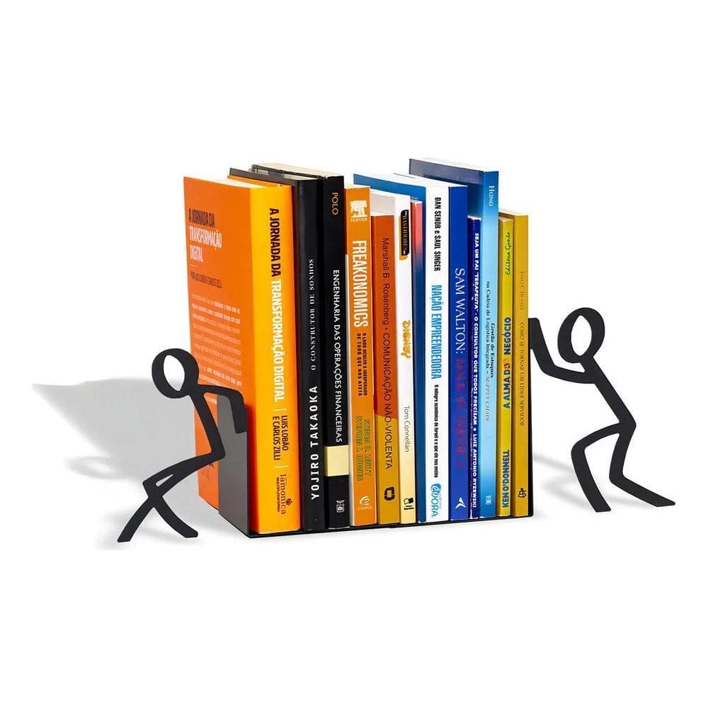 2X Suporte Livro Aparador Porta Livros Aço Toni Bibliocanto