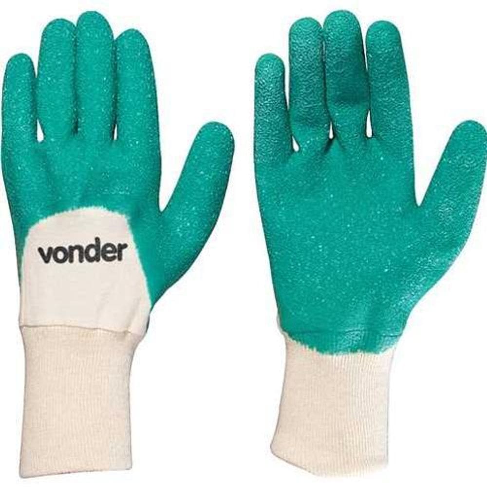 Luva Malha/Latex Verde Tam.9 Vonder