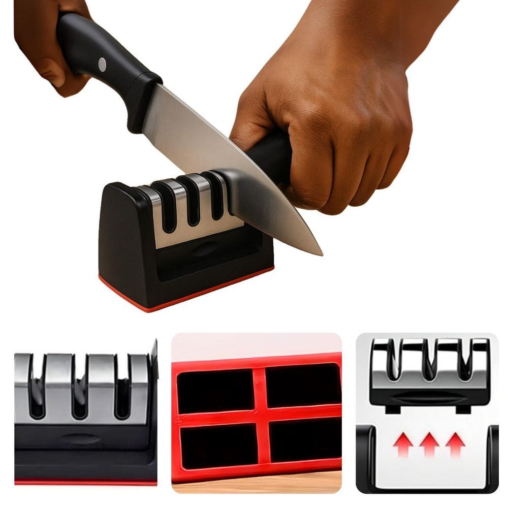 Afiador De Facas E Tesouras 4 Estágios Premium