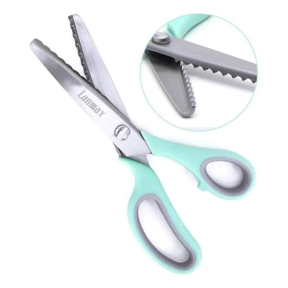 Tesoura Para Costura De Picotar Escalope Tecido Papel Eva Pr