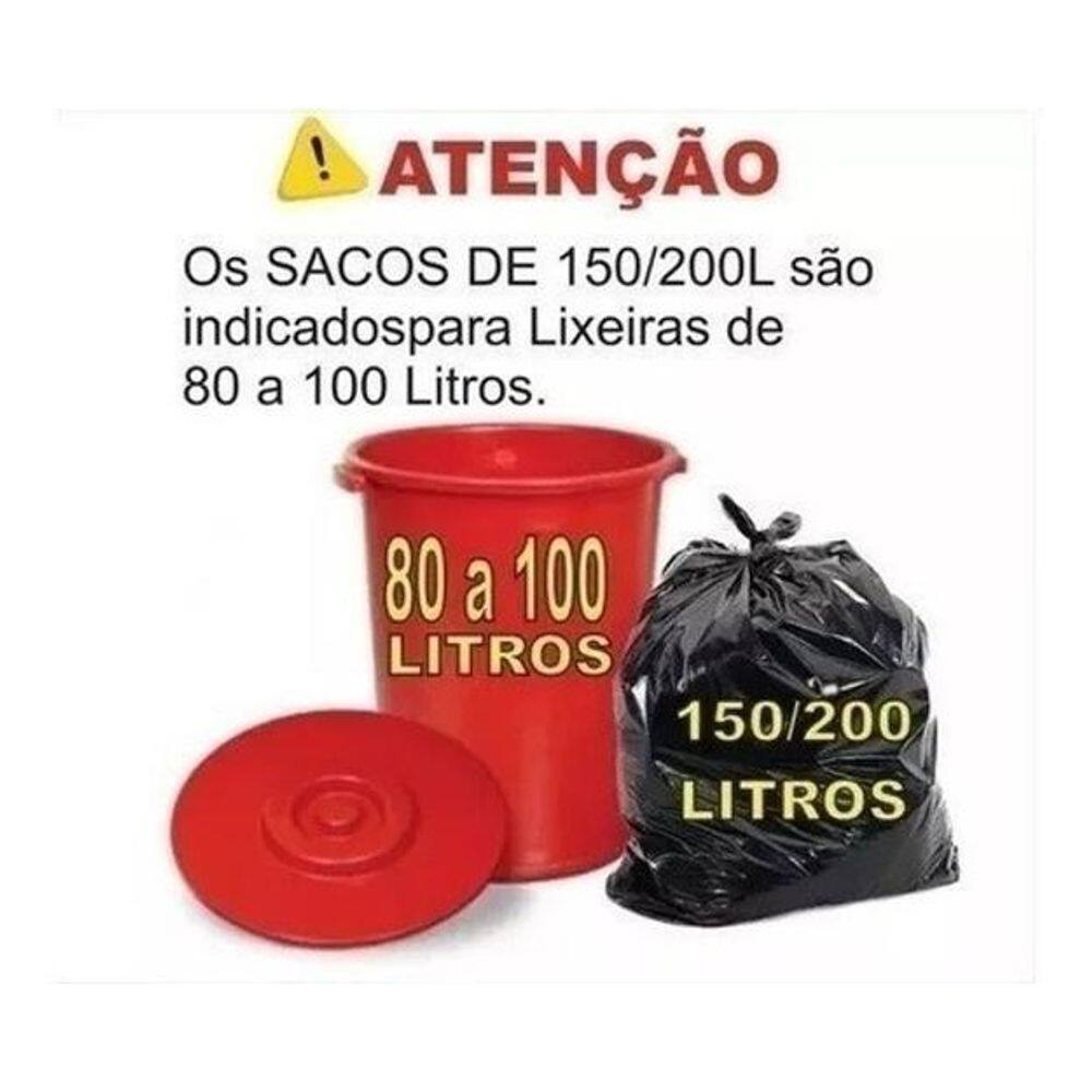 100 Unidades Saco De Lixo 40 Litros