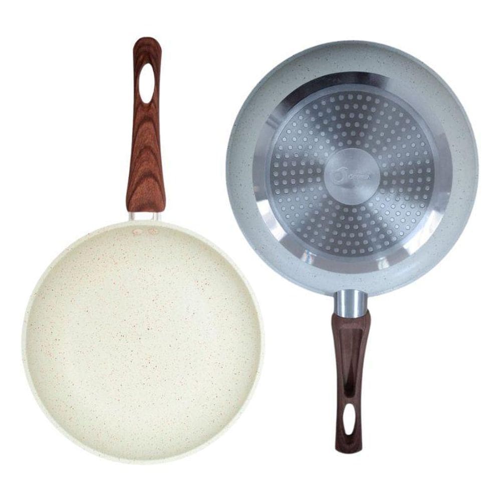 Frigideira Bege 24Cm Revestimento Cerâmico Cabo Baquelite