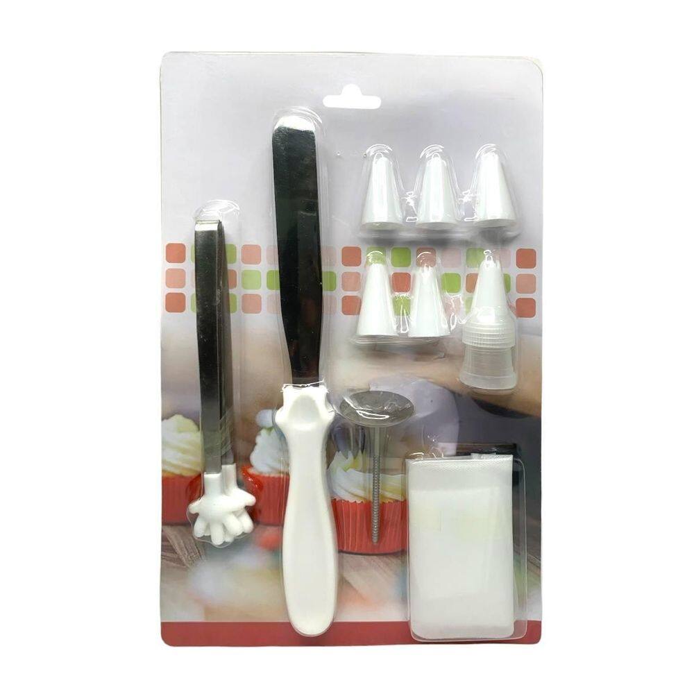 Kit Confeitaria 10 Peças Para Bolos Tortas Bico Espátula