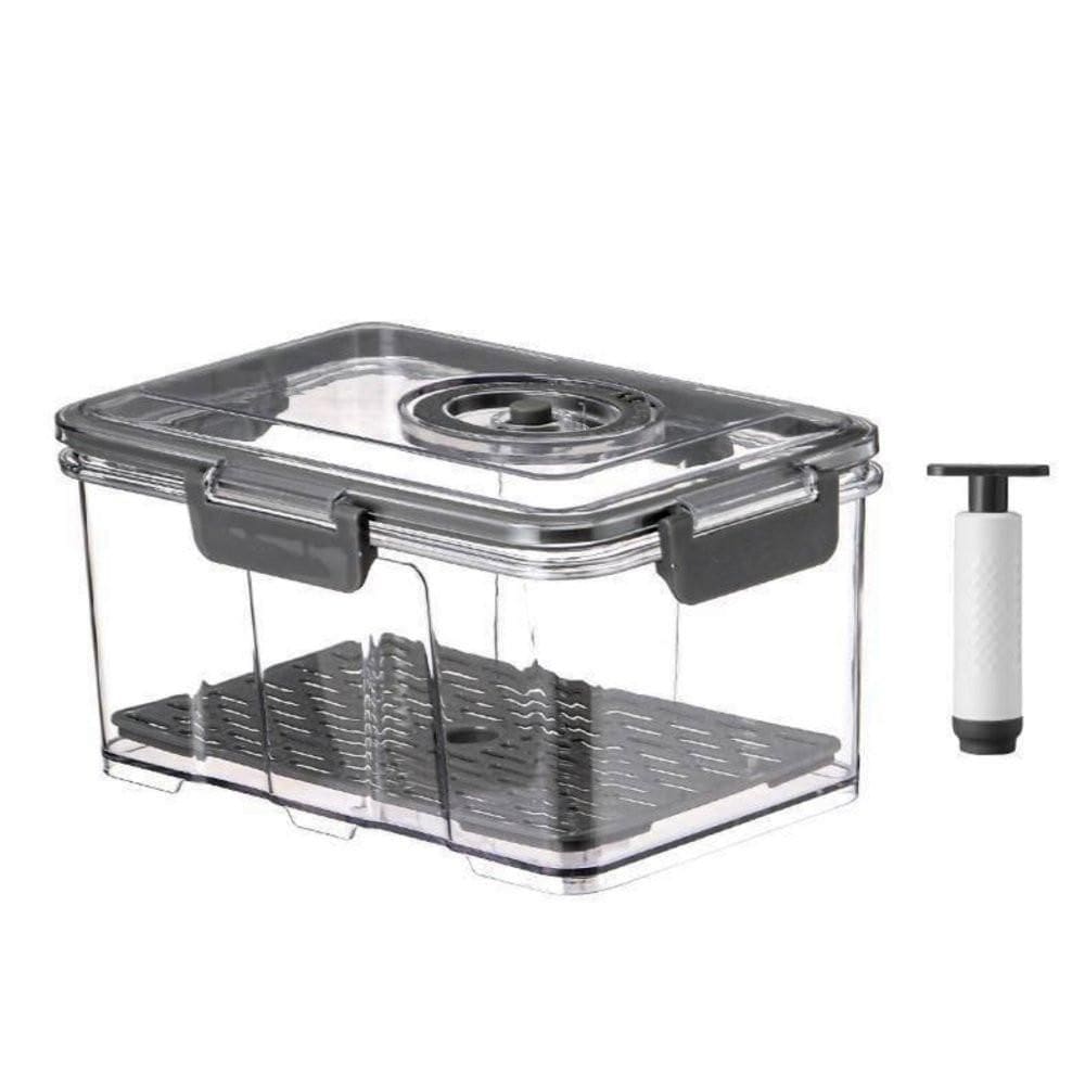 Pote Hermético Com Bomba De Vácuo 2L - Cinza