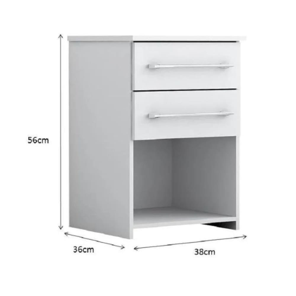 Mesa de Cabeceira BRUNA BRANCA saimys