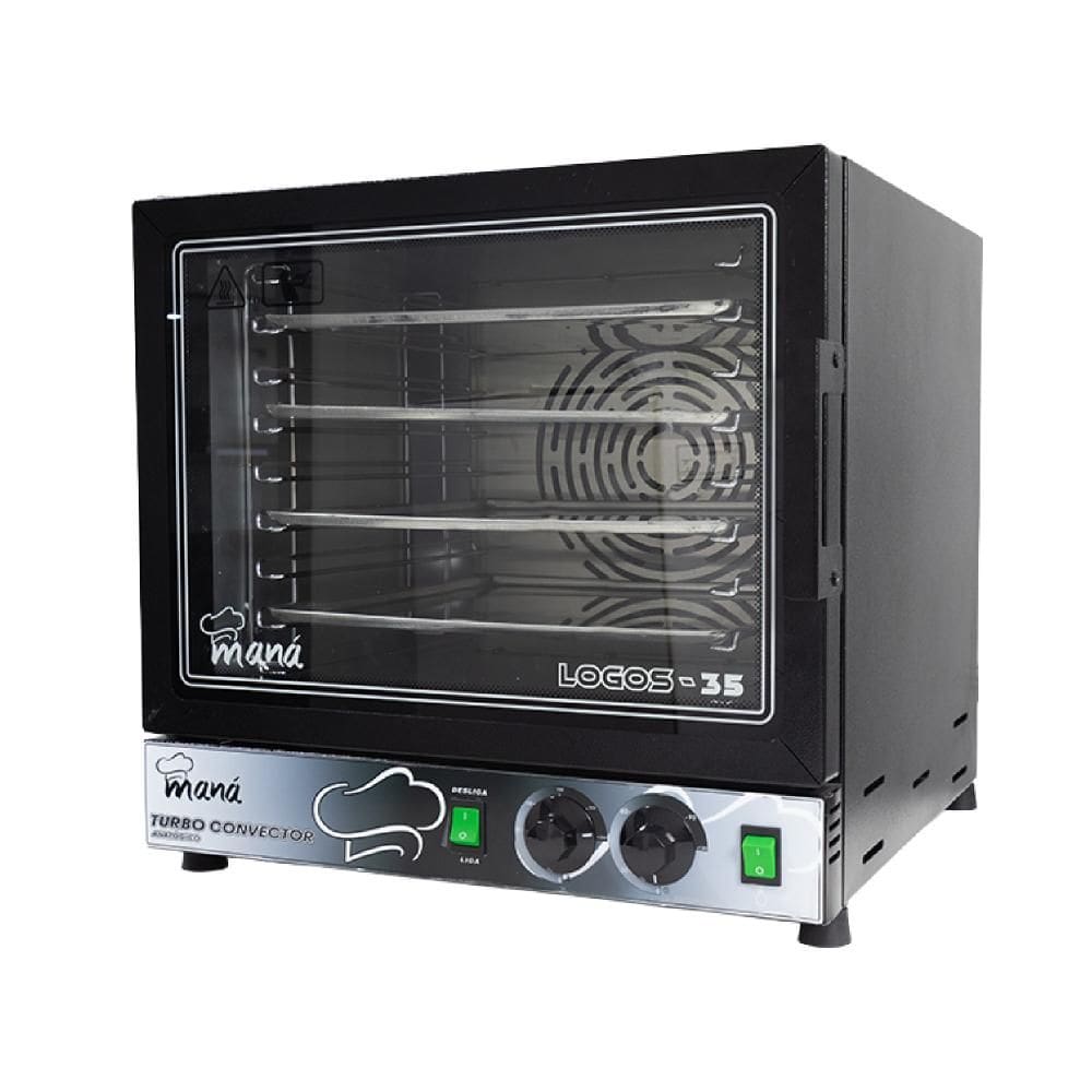 Forno Turbo Convector Elétrico Maná Logos 35 Analógico Preto 220V