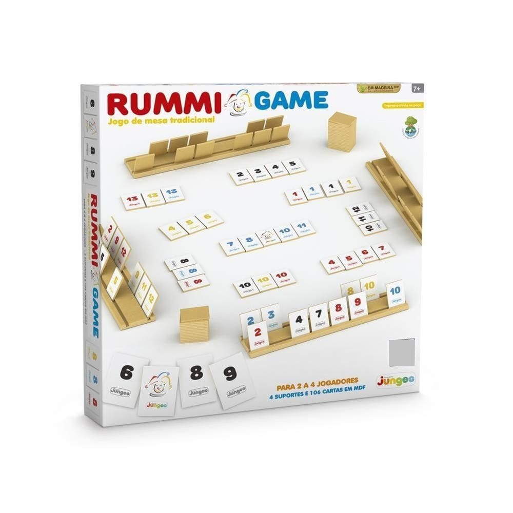 Jogo Tradicional Rummi Game Madeira MDF - Junges 650