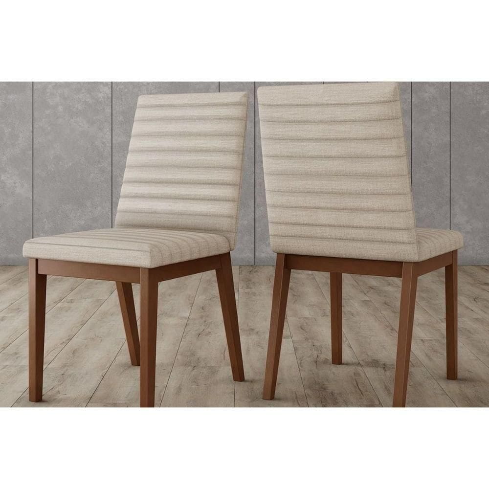 Cadeira Sala De Jantar Elena Kit 2 Un Nature-linho - Henn