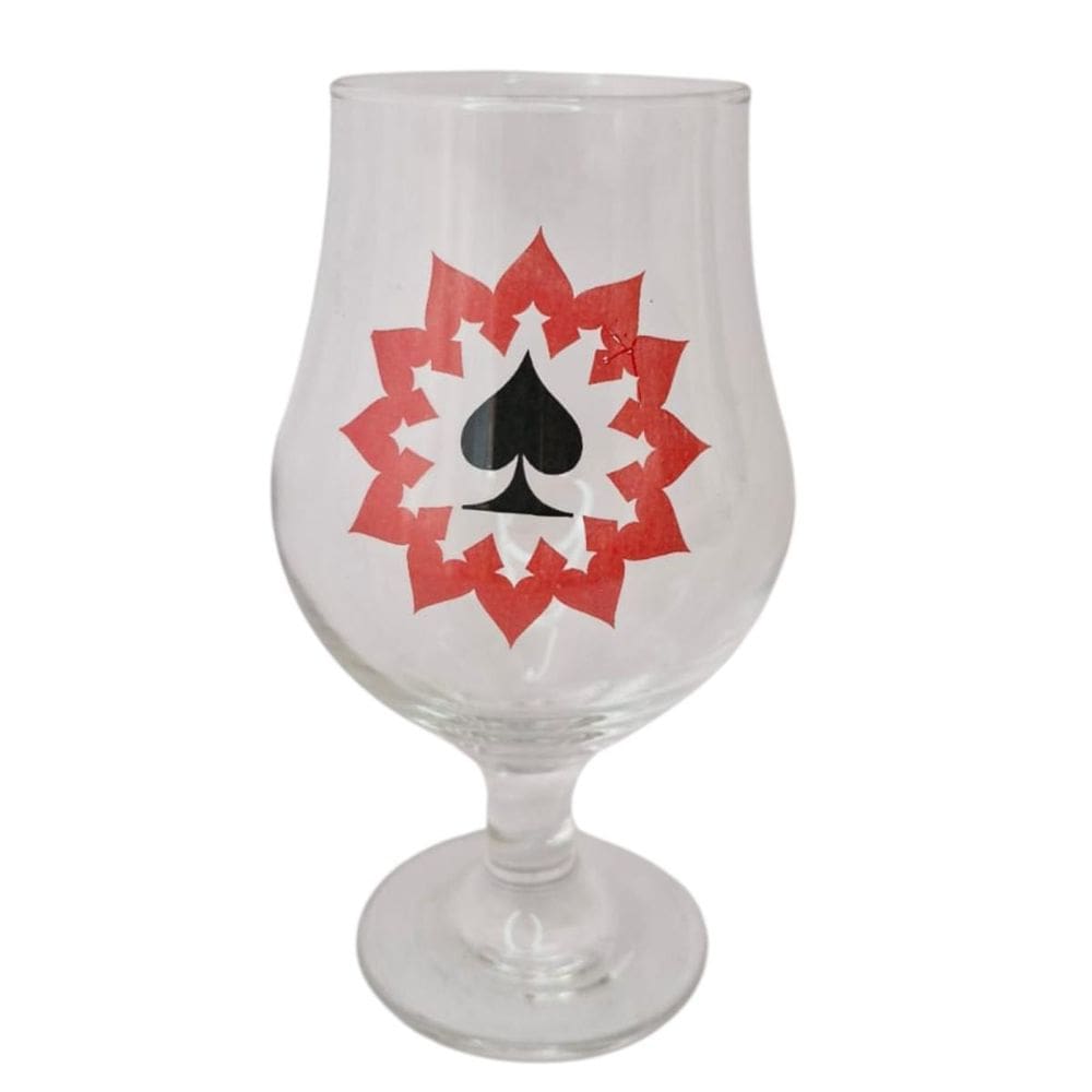 Taça Copo Cerveja Vidro Naipe Espada 400Ml + Presente