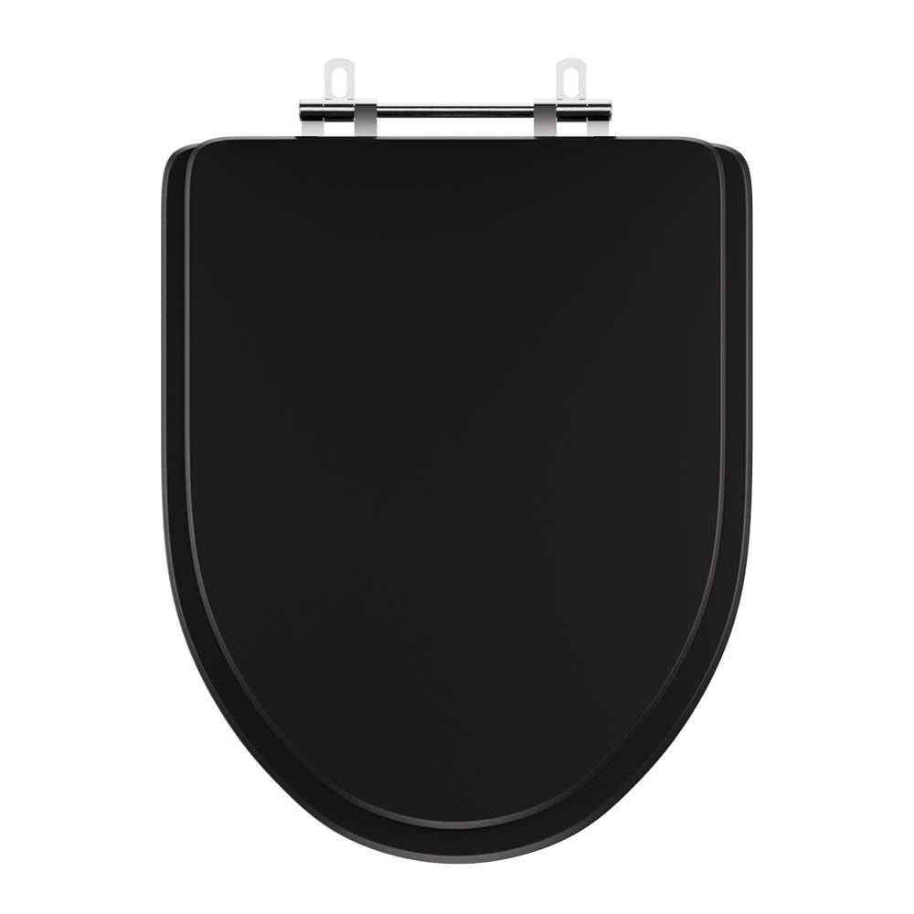 Assento Sanitário Laqueado Gunna Preto para vaso Eternit